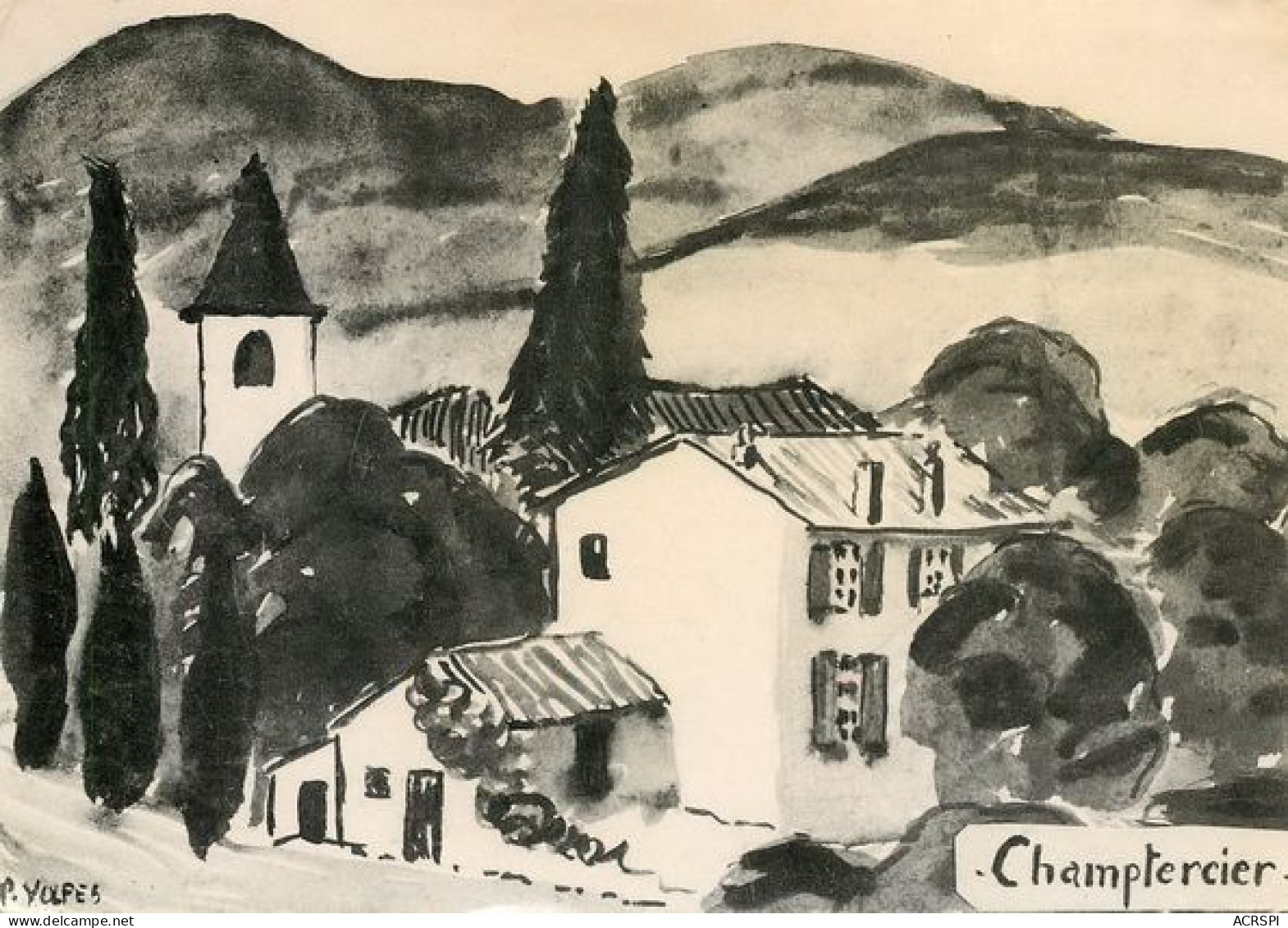 CHAMPTERCIER - Le Village Creation Patrick VOLPES Santonnier   2   (scan Recto-verso)MA2058Ter - Digne