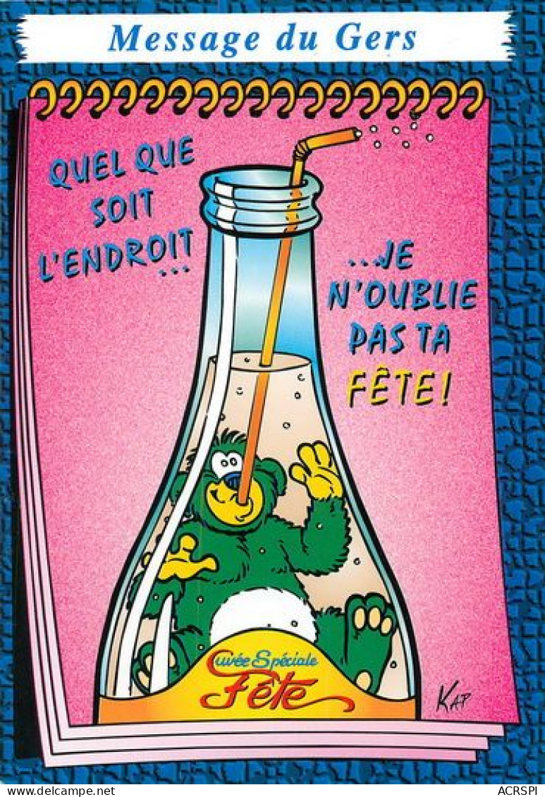 GERS  Message Du Gers  Mascotte Ours Vert  7  (scan Recto-verso)MA2056Ter - Auch