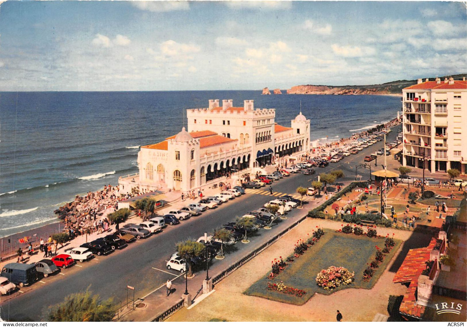 HENDAYE Frontiere Franco Espagnole La Plage Le Casino Et Les Deux Jumeaux 20(scan Recto-verso) MA2072 - Hendaye