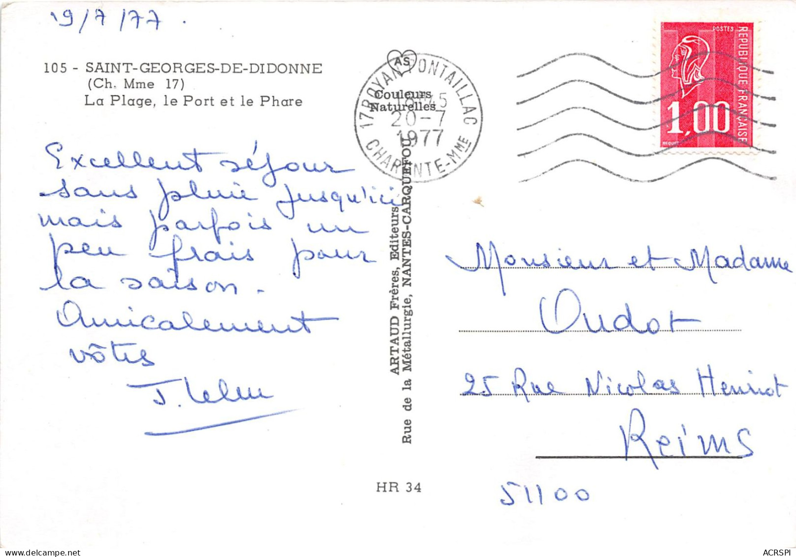SAINT GEORGES DE DIDONNE La Plage Le Port Et Le Phare 11(scan Recto-verso) MA2070 - Saint-Georges-de-Didonne
