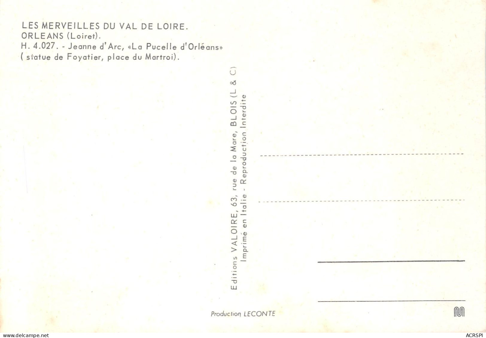 JEANNE D ARC La Pucelle D Orleans 14(scan Recto-verso) MA2069 - Orleans