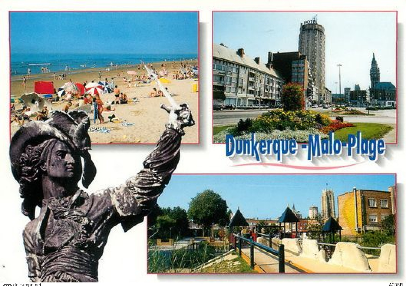 DUNKERQUE MALO LES BAINS Plage  55  (scan Recto-verso)MA2068Bis - Malo Les Bains