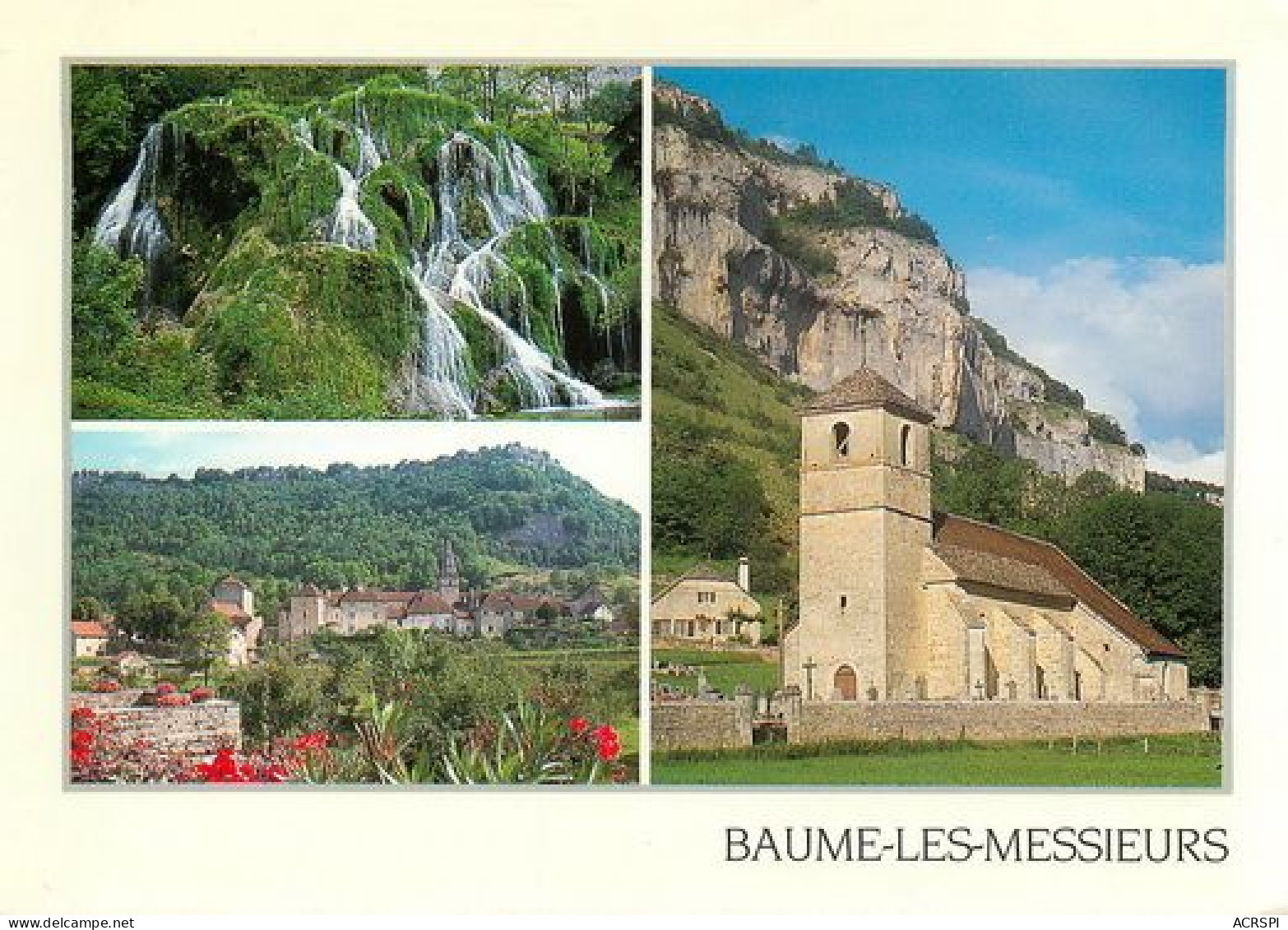 BAUME Les MESSIEURS  Eglise Cascade Des TUFS Et L' ABBAYE  22  (scan Recto-verso)MA2068Bis - Baume-les-Messieurs
