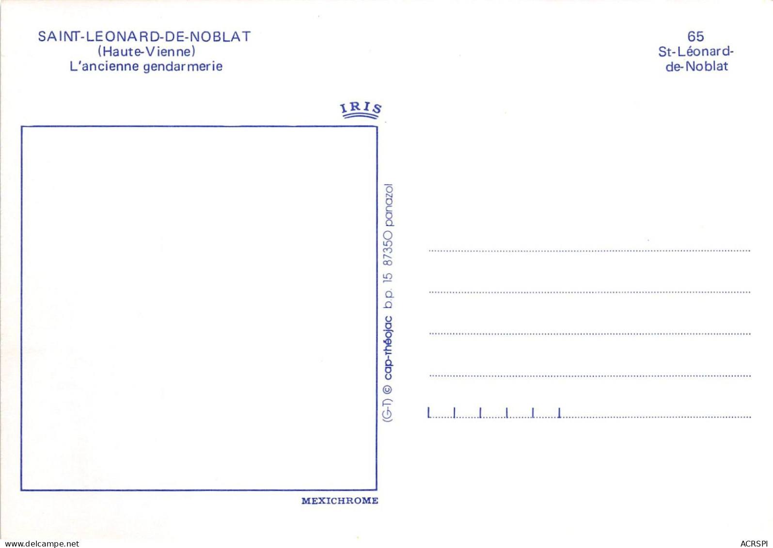 SAINT LEONARD DE NOBLAT L Ancienne Gendarmerie 19(scan Recto-verso) MA2068 - Saint Leonard De Noblat