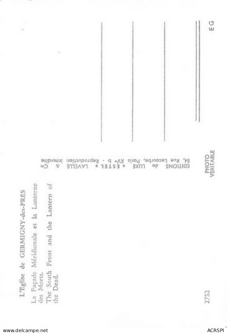 Oratoire Carolingien De Germigny-des-Prés  Lanterne Des Morts  60  (scan Recto-verso)MA2064Ter - Andere & Zonder Classificatie