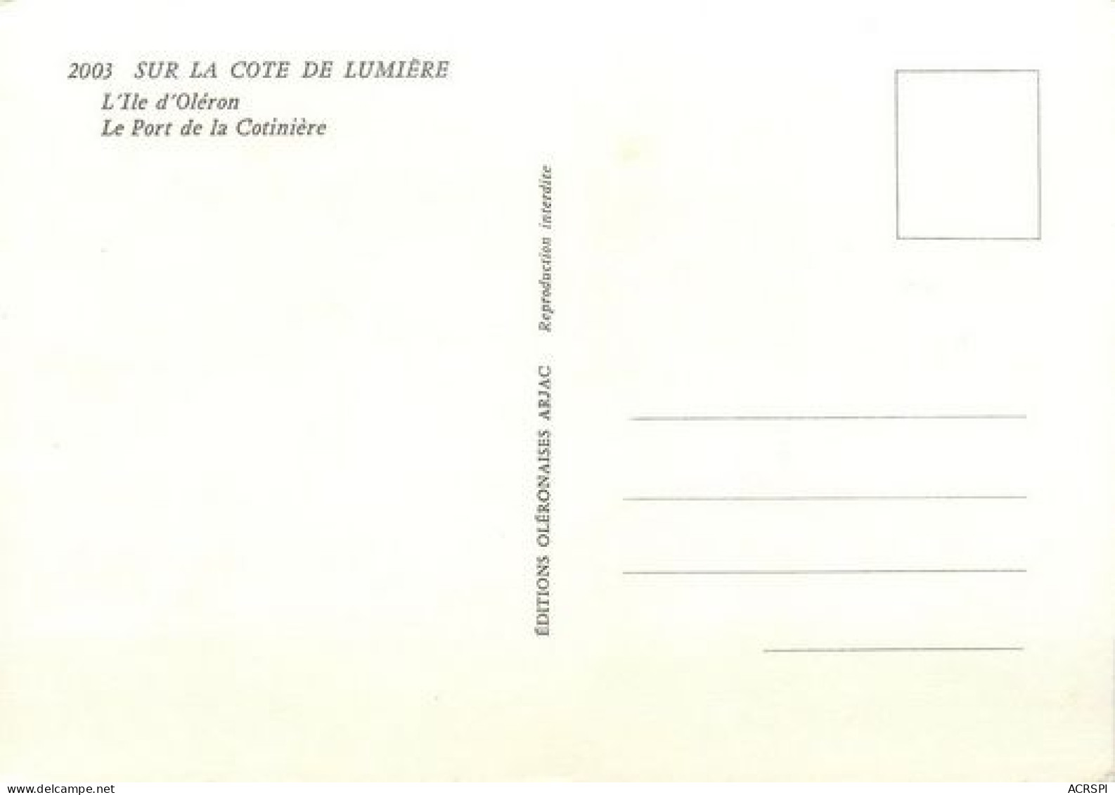 ILE D' OLERON  La Cotiniere    28  (scan Recto-verso)MA2064Ter - Ile D'Oléron