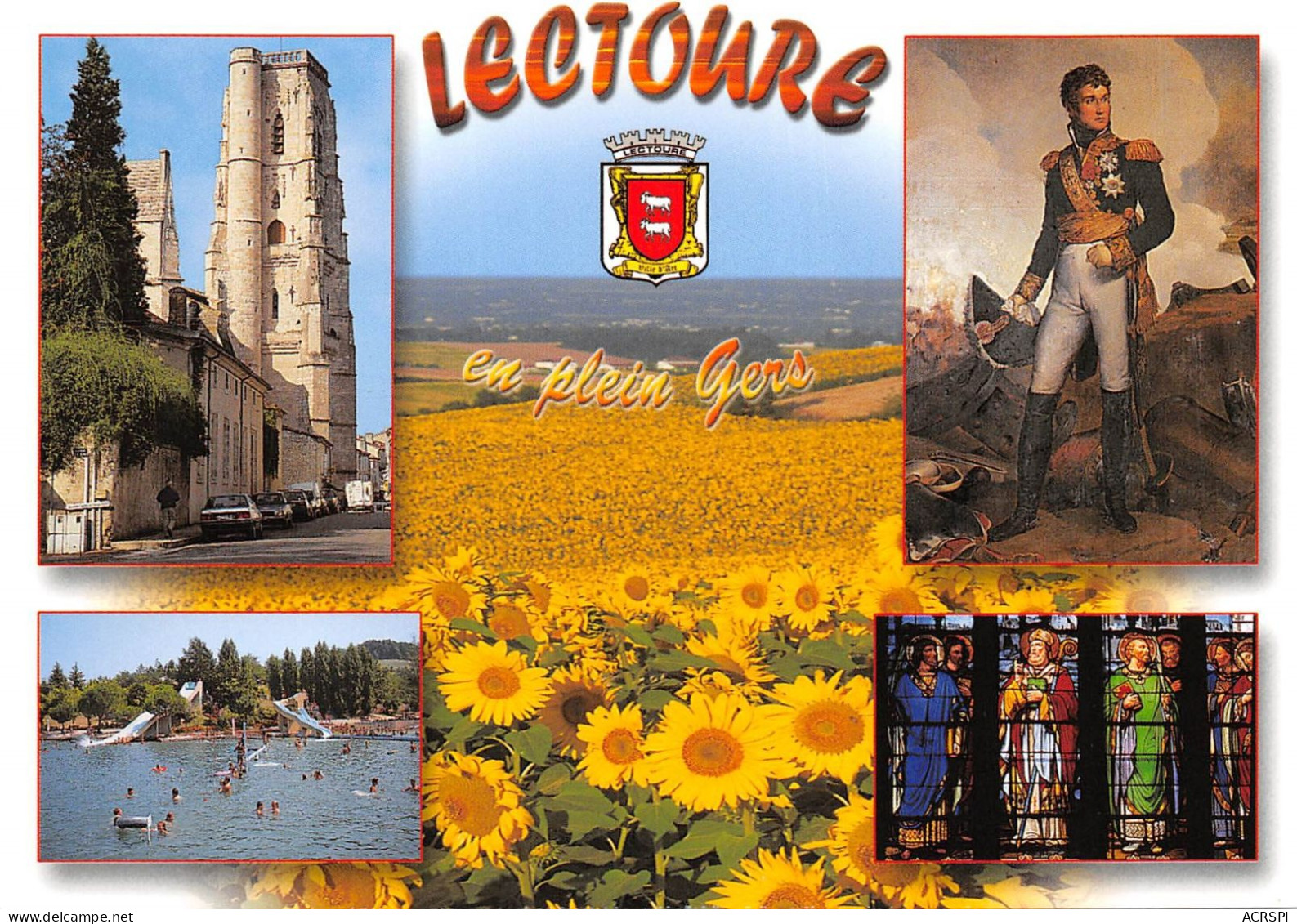 LECTOURE La Cathedrale Saint Gervais Avec Son Imposant Clocher De 50 M 26(scan Recto-verso) MA2092 - Lectoure