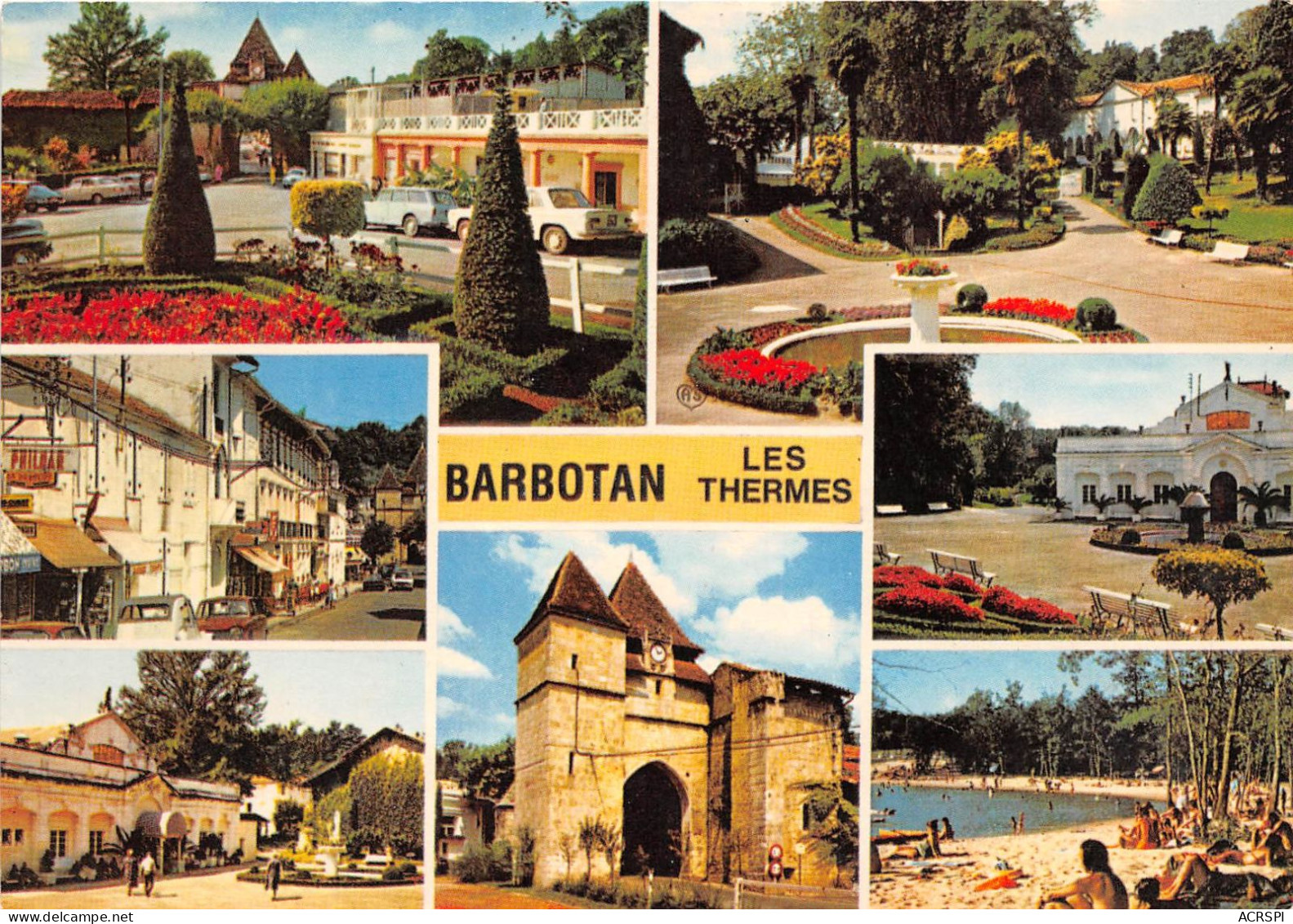 BARBOTAN LES THERMES L Eglise Et Les Bains Clairs Le Aprc Rue Principale 27(scan Recto-verso) MA2090 - Barbotan