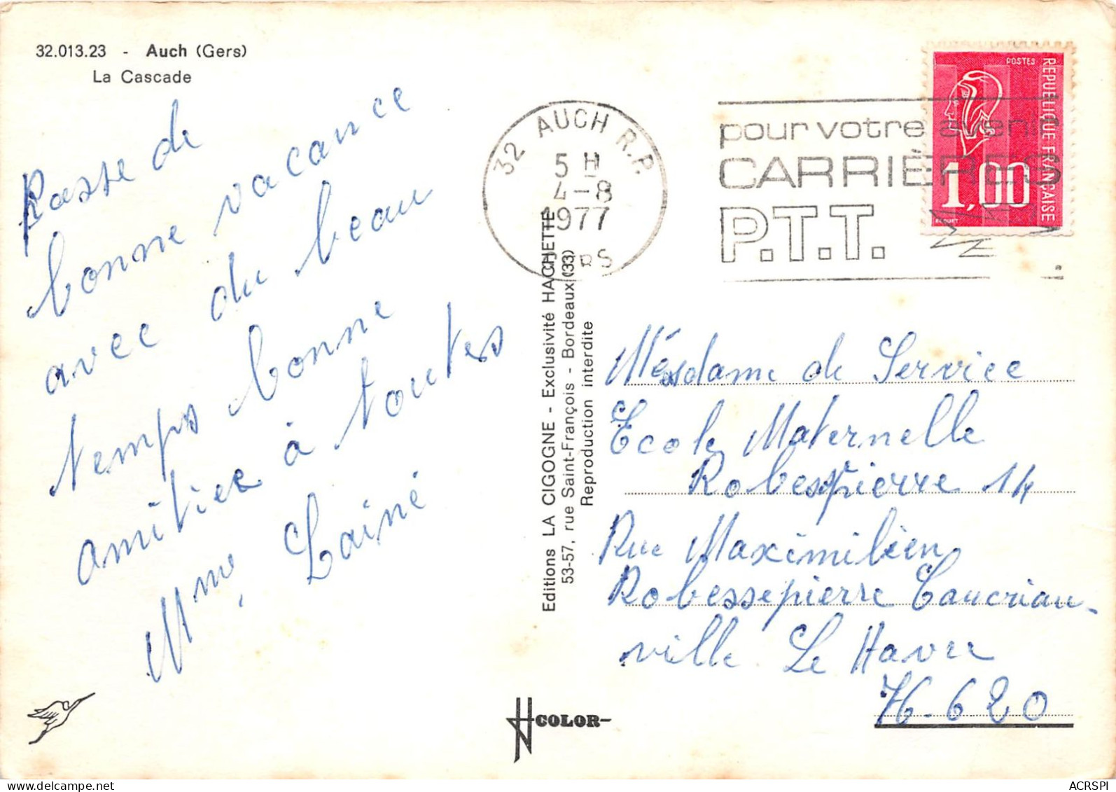 AUCH La Cascade 26(scan Recto-verso) MA2085 - Auch