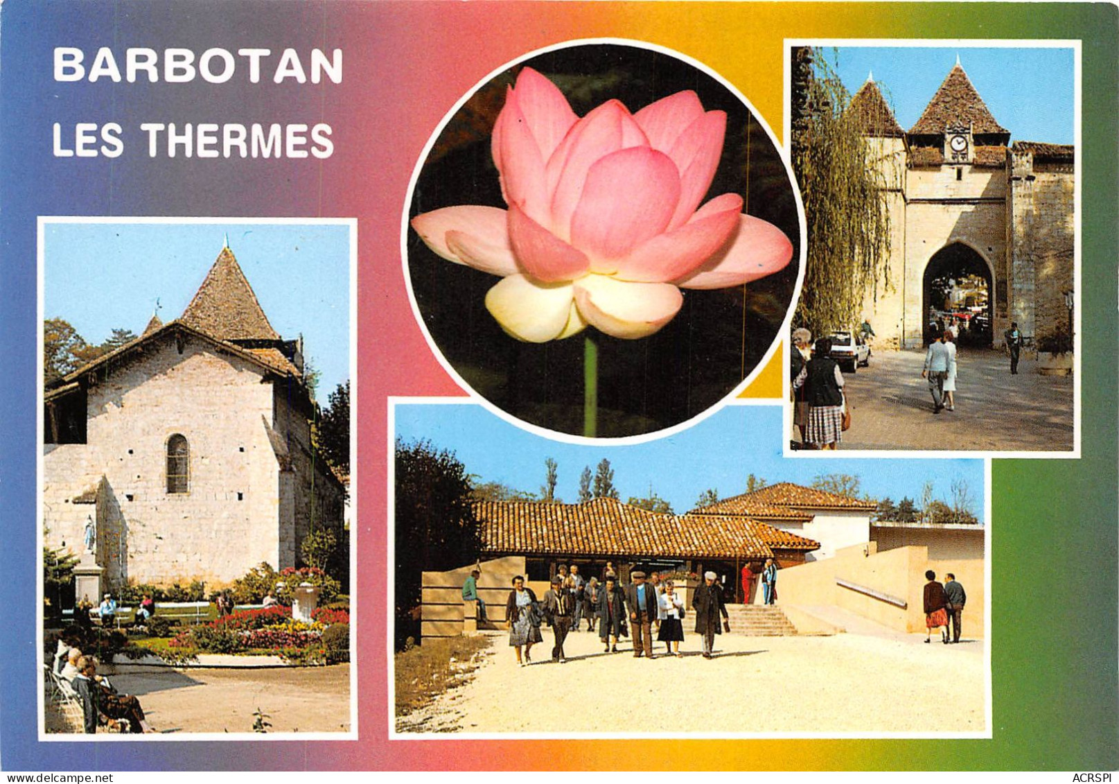 BARBOTAN LES THERMES L Eglise Fleur De Lotus Entree Des Thermes  11(scan Recto-verso) MA2084 - Barbotan