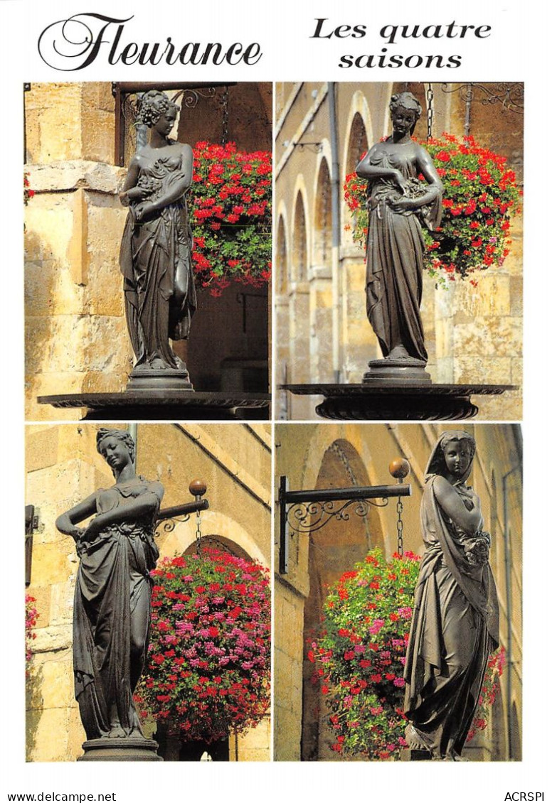 FLEURANCE Disposees Sur Des Vasques Tripodes Les Quatres Statues Fontaines 24(scan Recto-verso) MA2084 - Fleurance