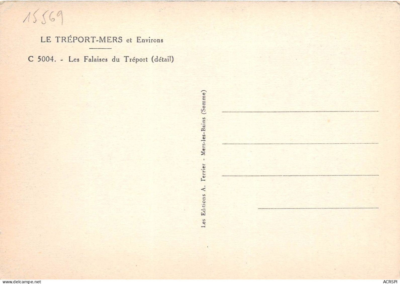LE TREPORT MERS Et Ses Environs Les Falaises Du Treport 16(scan Recto-verso) MA2081 - Le Treport