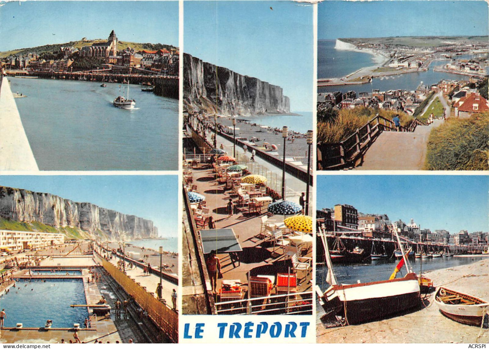 LE TREPORT Le Port L Esplanade Et Les Falaises En Descendant De La Falaise 7(scan Recto-verso) MA2081 - Le Treport