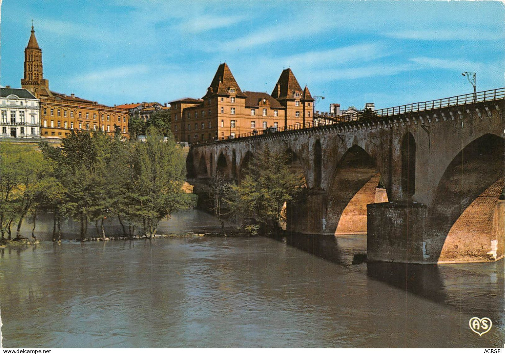 MONTAUBAN Le Pont Vieux Sur Le Tarn A Gauche Le Clocher De L Eglise St Jacques 23(scan Recto-verso) MA2080 - Montauban