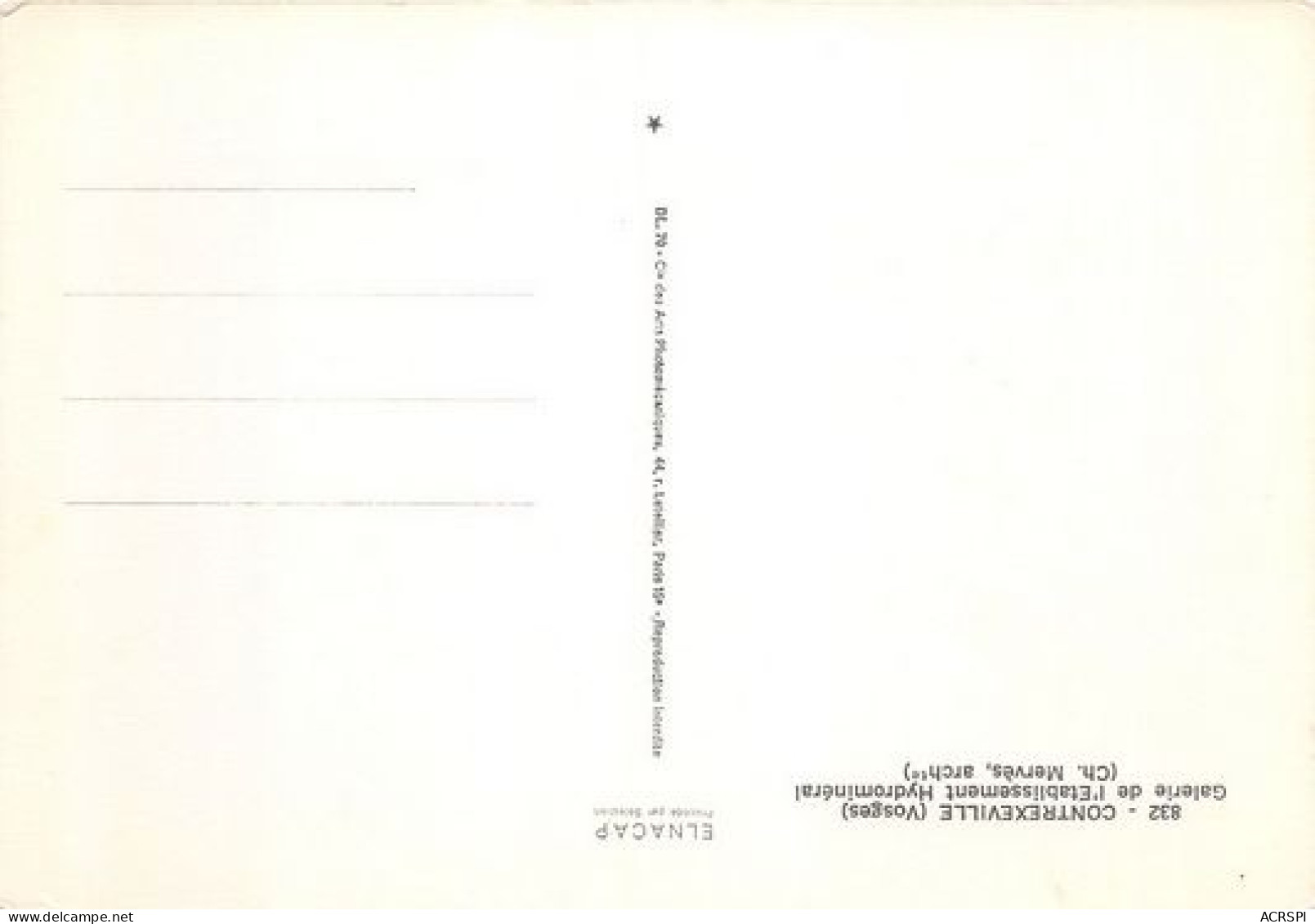 CONTREXEVILLE Galerie De L Etablissement Hydromineral 5(scan Recto-verso) MA2078 - Contrexeville