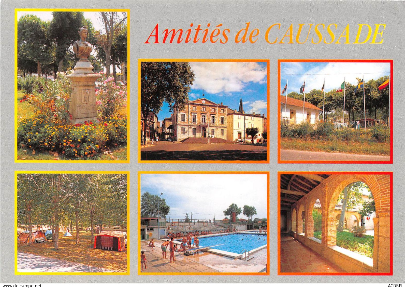 CAUSSADE Les Jardins La Mairie Place Des Muriers Le Camping La Piscine Les Recollets 1(scan Recto-verso) MA2077 - Caussade