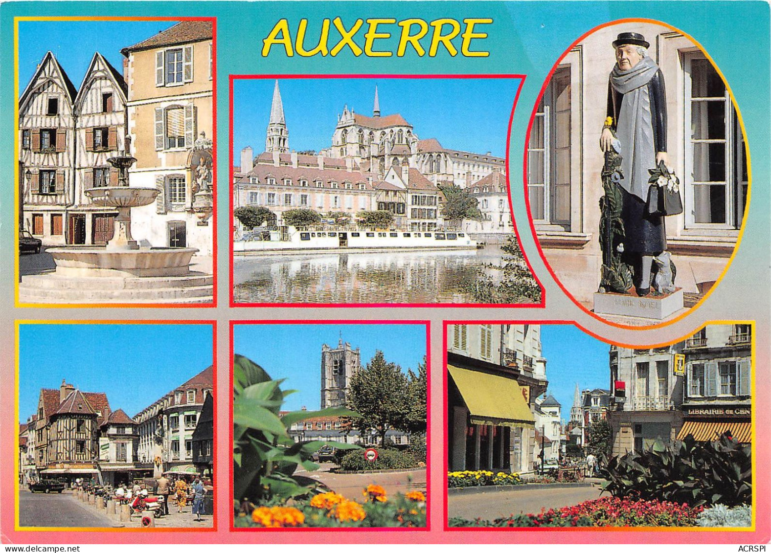 AUXERRE Place St Nicolas Les Bords De L Yonne Et L Eglise 12(scan Recto-verso) MA2075 - Auxerre