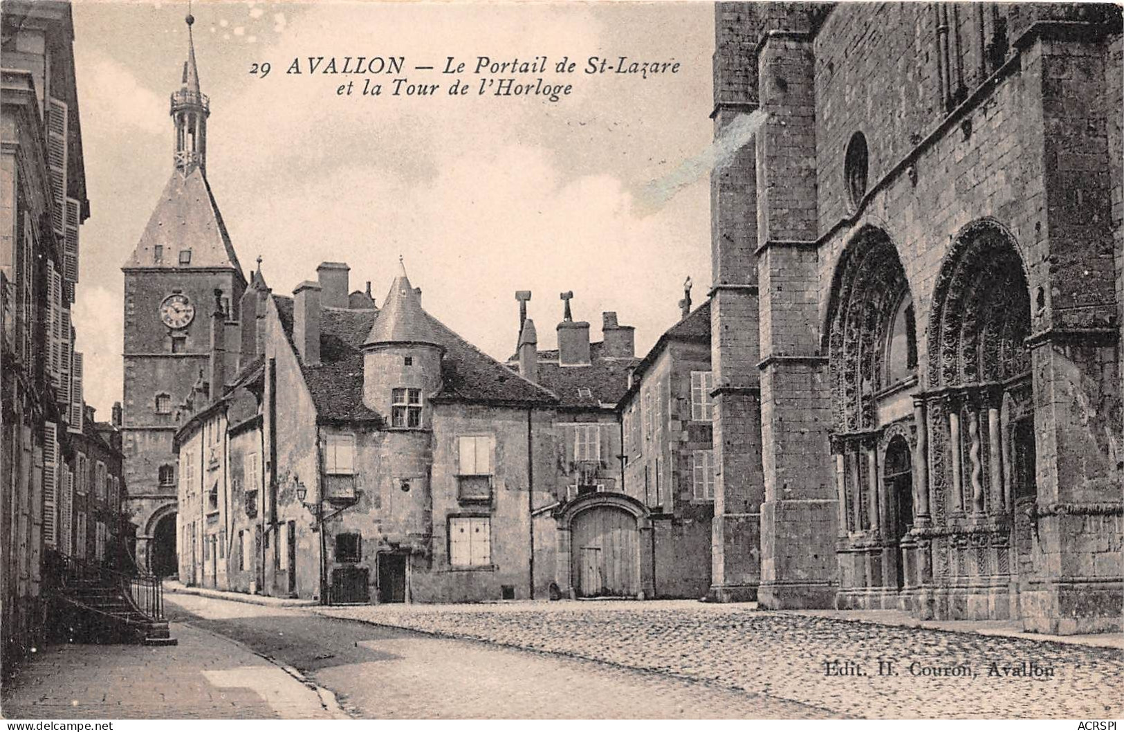 AVALLON Le Portail De St Lazare Et La Tour De L Horloge 7(scan Recto-verso) MA2075 - Avallon