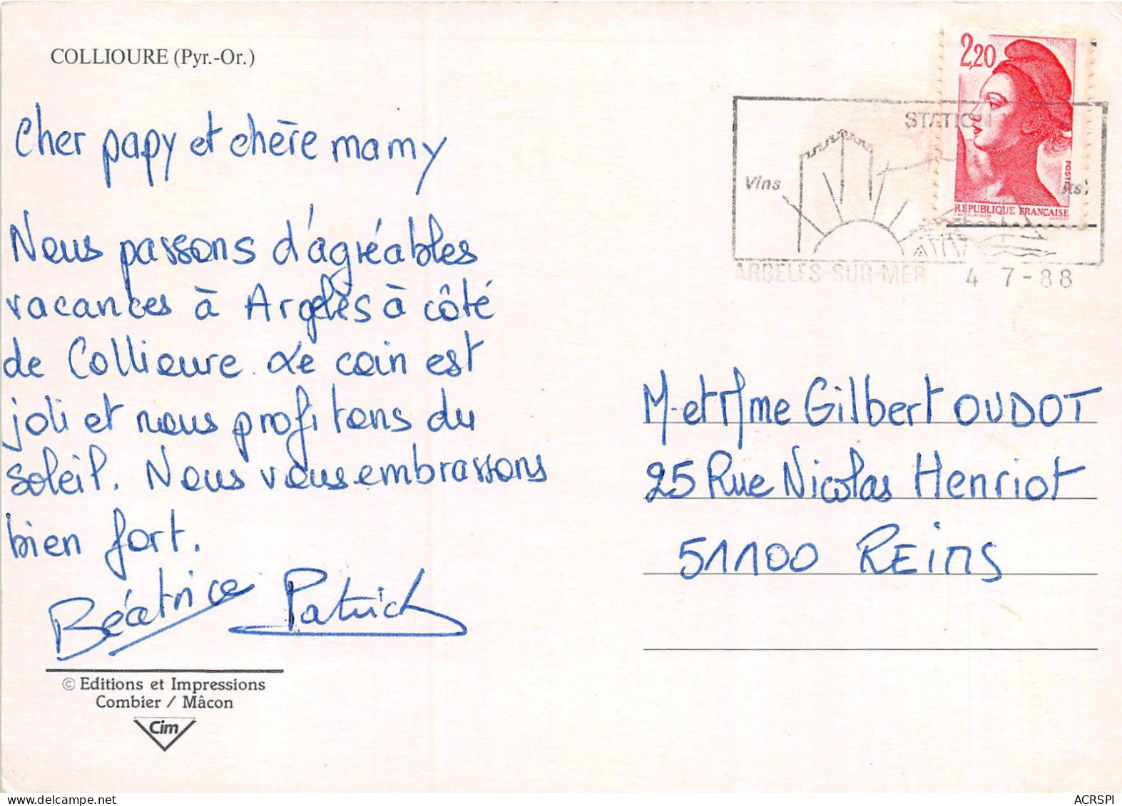 COLLIOURE 8(scan Recto-verso) MA2097 - Collioure