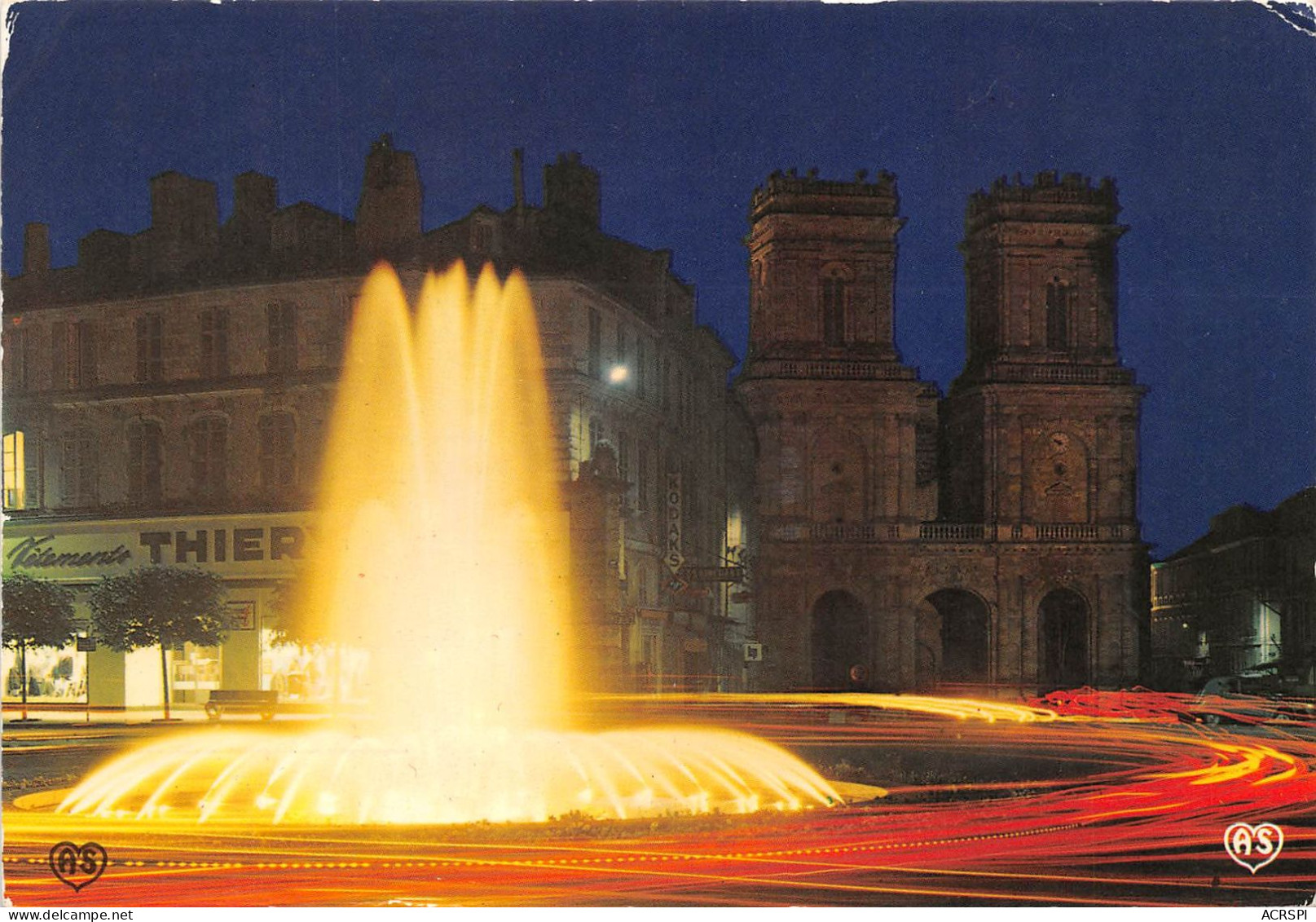 AUCH La Basilique Ste Marie Et La Place Vue De Nuit 13(scan Recto-verso) MA2096 - Auch