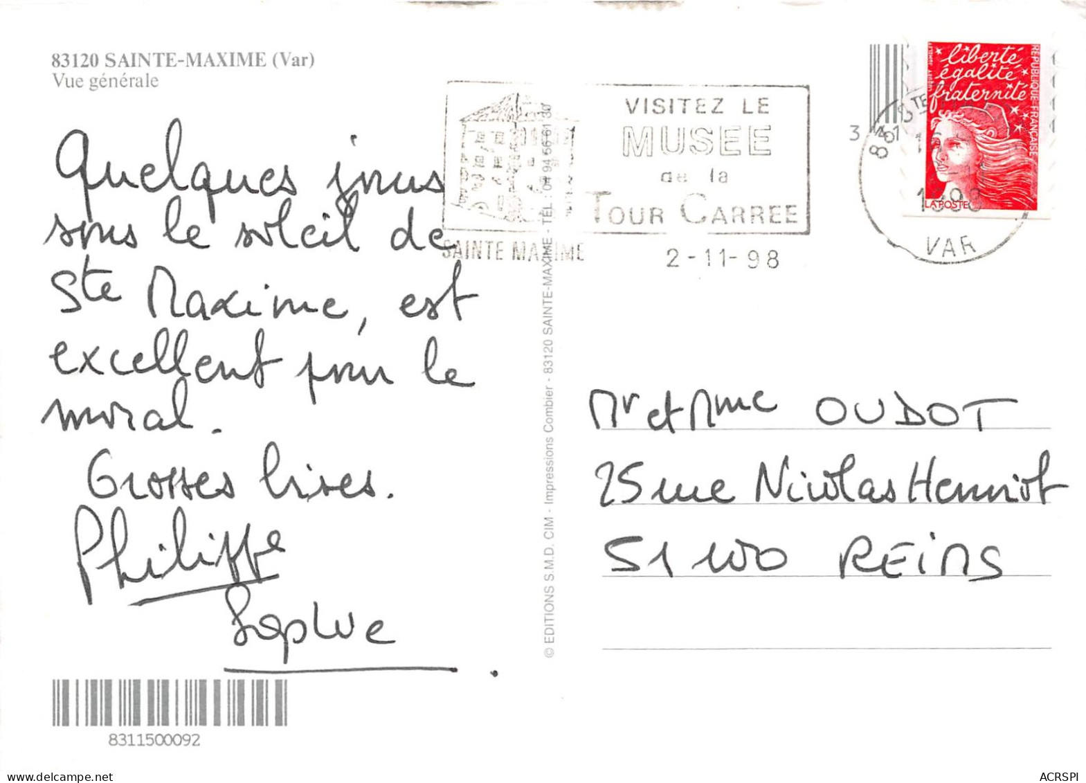 SAINTE MAXIME Vue Generale 26(scan Recto-verso) MA2095 - Sainte-Maxime