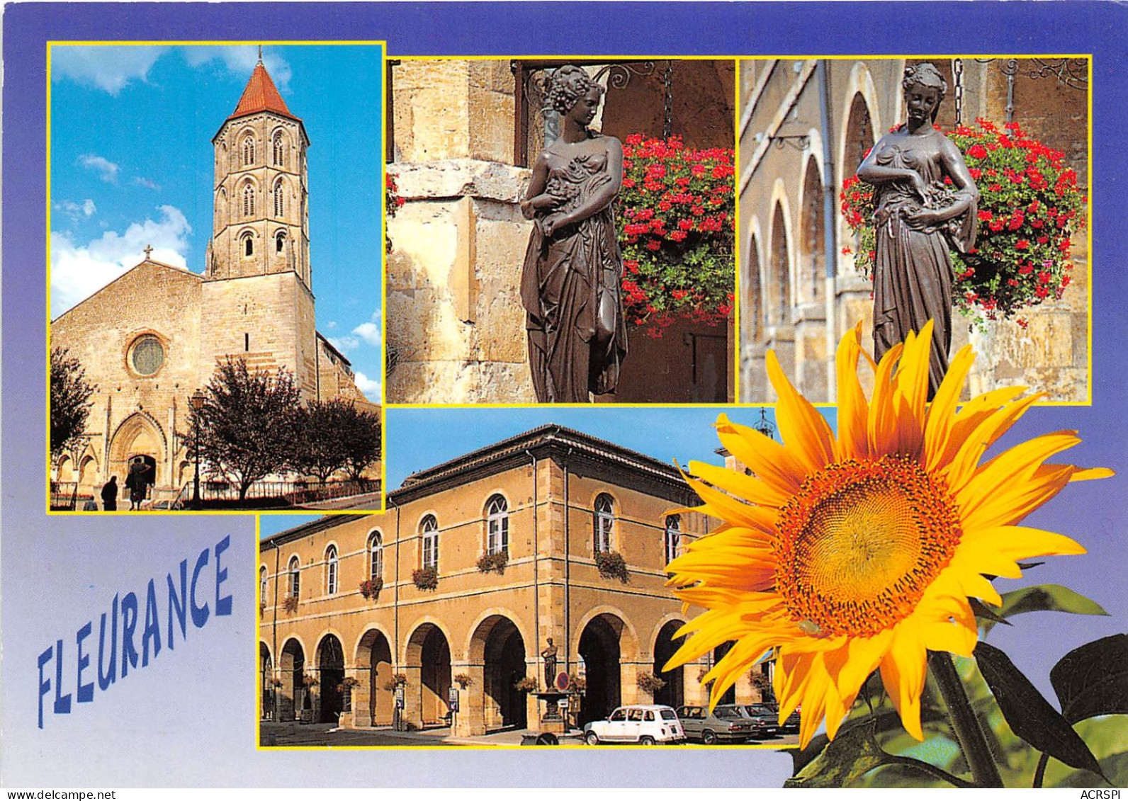 FLEURANCE  L Eglise La Halle Les Fontaines Des Quatre Saisons 18(scan Recto-verso) MA2094 - Fleurance