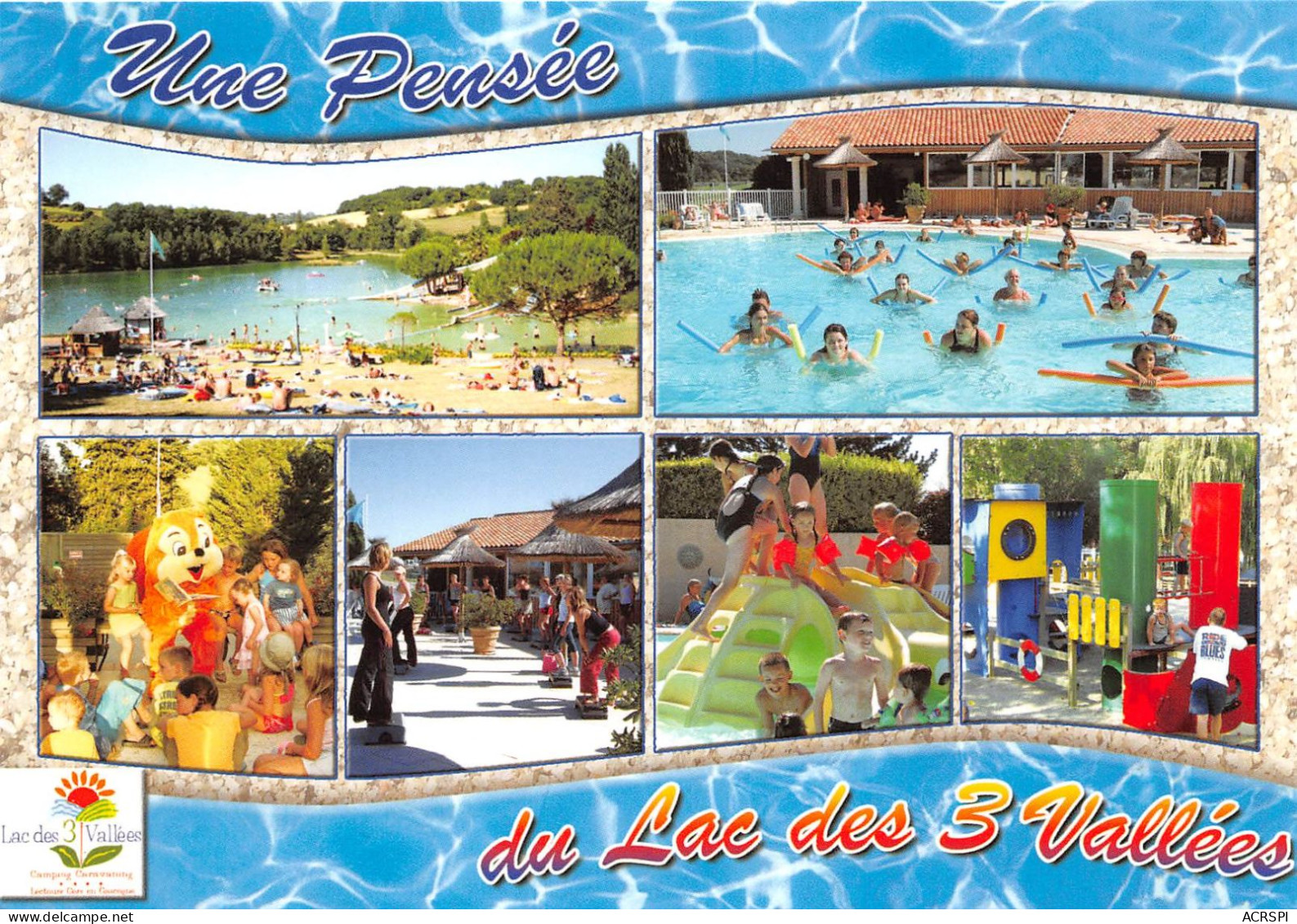 LECTOURE Lac Des Trois Vallees Parc De Loisirs Camping Caravaning 4 Etoiles Piscine 26(scan Recto-verso) MA2094 - Lectoure