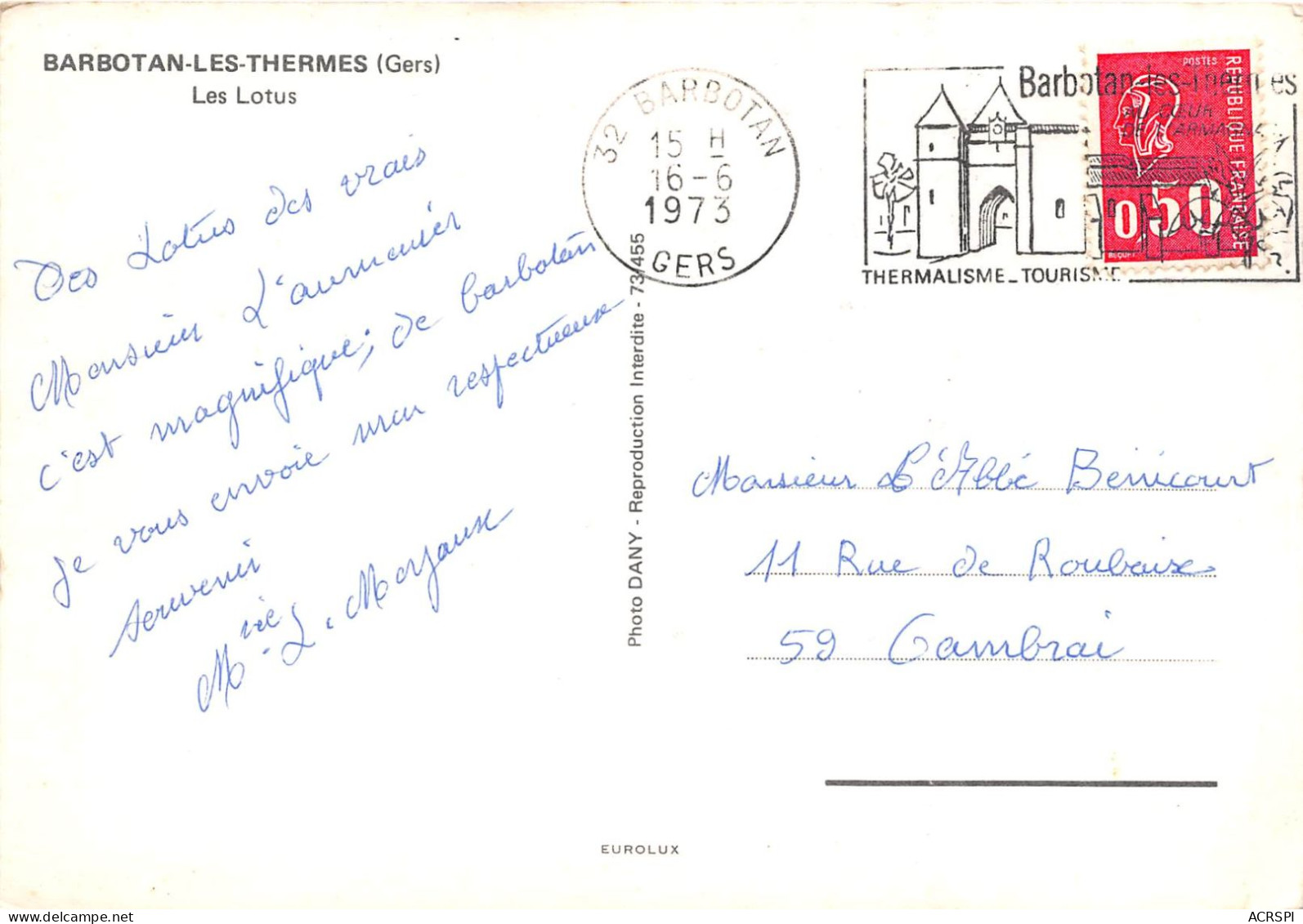 BARBOTAN LES THERMES Les Lotus 30(scan Recto-verso) MA2093 - Barbotan