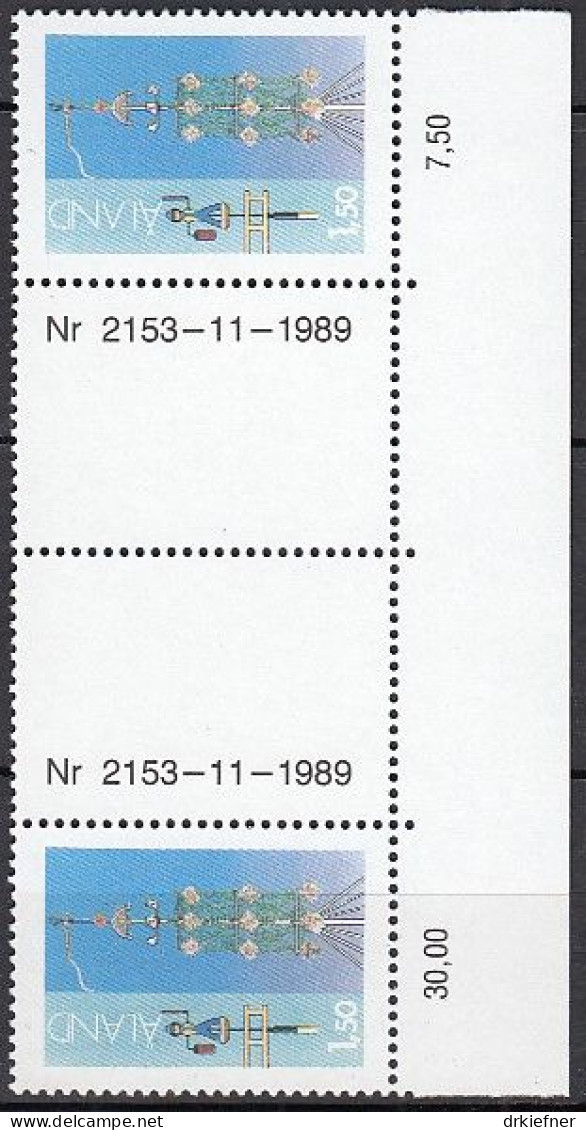 ALAND  10, Mit Doppel-Zierfeld, Postfrisch **, Maibaum, 1985 - Ålandinseln