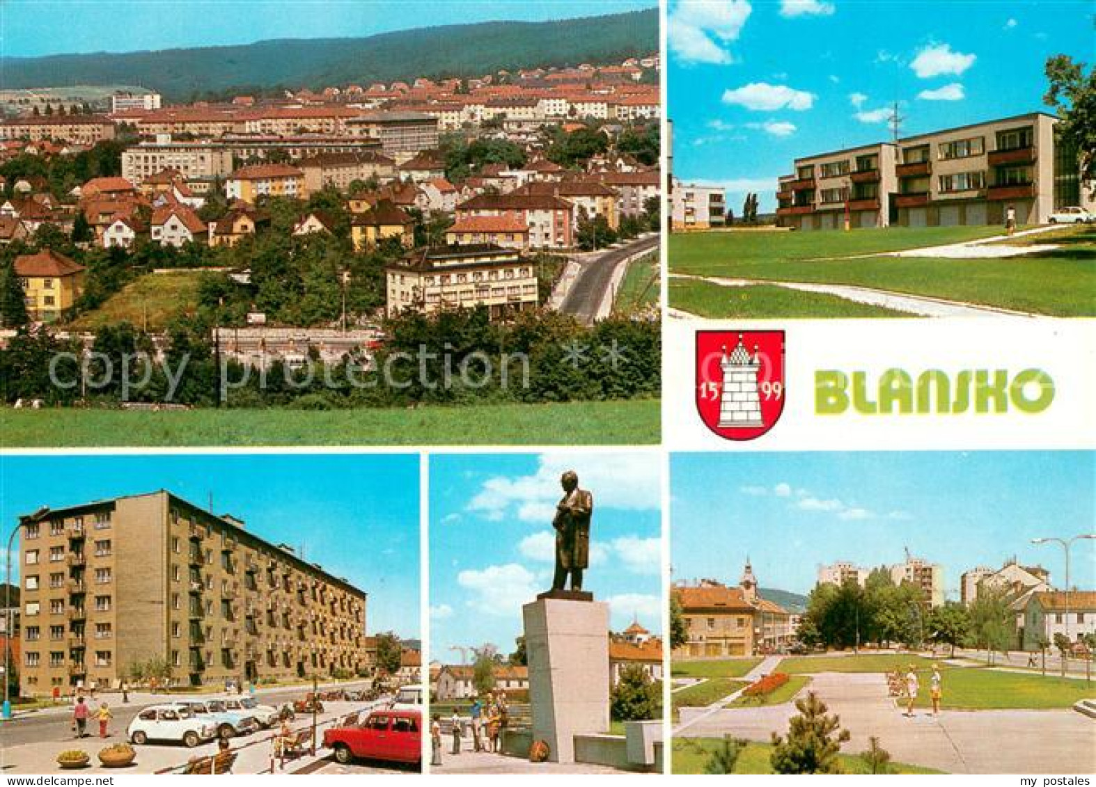 73747618 Blansko Panorama Nove Sidliste Namesti Vitezneho Unora Pomnik Klementa  - Repubblica Ceca