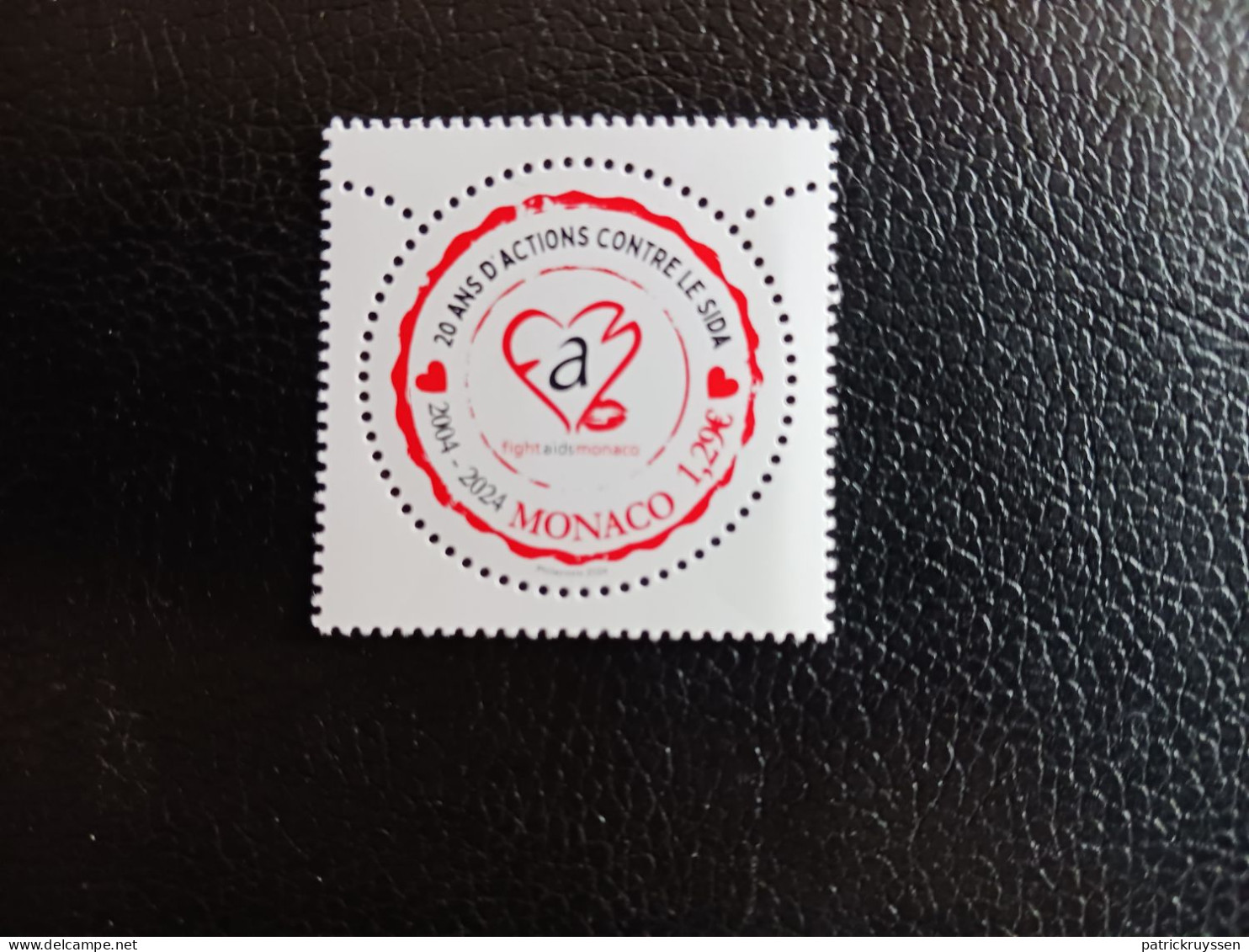 Monaco 2024 20 Years Of Fight Aids Living With HIV Prevention Campaigns 1v Mnh - Unused Stamps