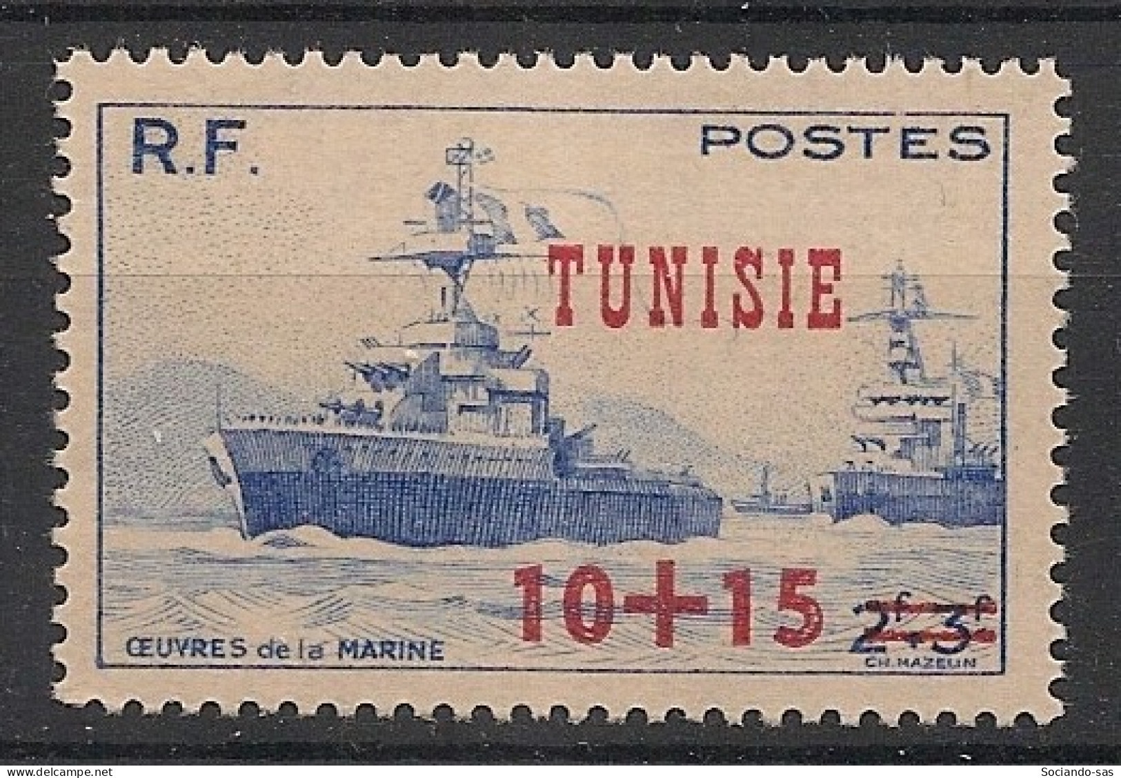 TUNISIE - 1947 - N°YT. 312 - Oeuvres De La Marine - Neuf Luxe** / MNH / Postfrisch - Nuovi