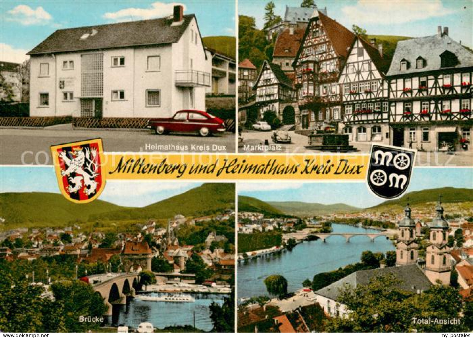 73747558 Miltenberg Main Heimathaus Kreis Dux Marktplatz Bruecke Total Ansicht M - Autres & Non Classés