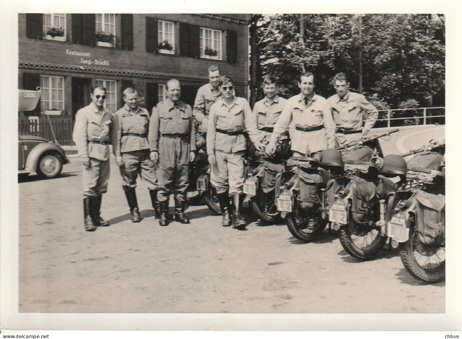 Militär-Motorrad Fahrschule, Für Rest Lüegi-Brückli, Unterseen, (Foto 7,5 X 10,5, Keine AK, 1967 - Unterseen