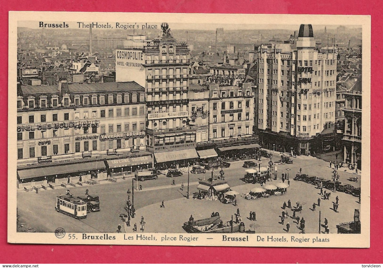 C.P. Bruxelles =  Place Rogier  : Les  Hôtels - Brussels (City)