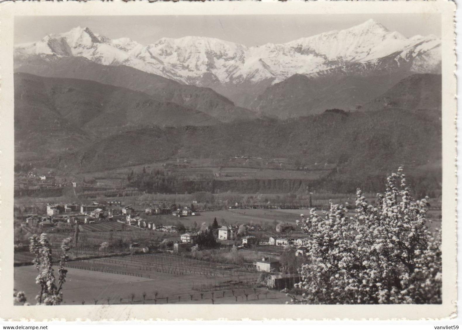 LUSERNA SAN GIOVANNI-TORINO-PANORAMA DEI MONTI-CARTOLINA VERA FOTOGRAFIA  VIAGGIATA IL 29-3-1943 - Altri & Non Classificati