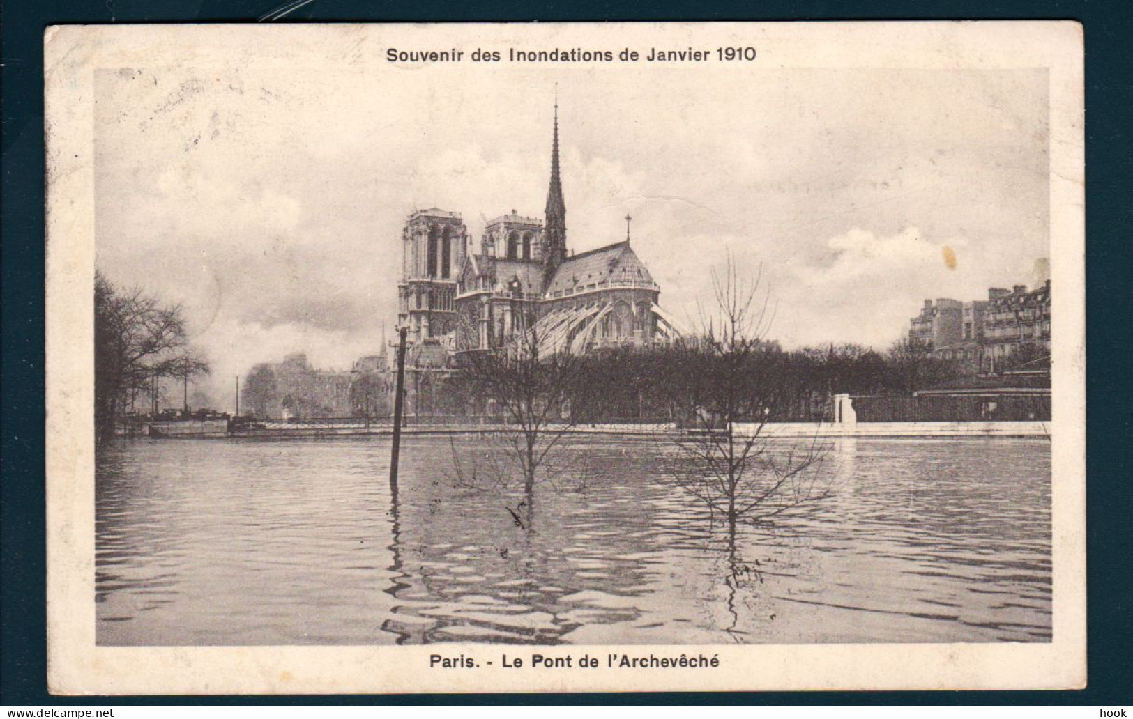 FRANCE CP De Paris -Le Pont De L'Archevêché - Inondations De Janvier 1910. - Paris Flood, 1910