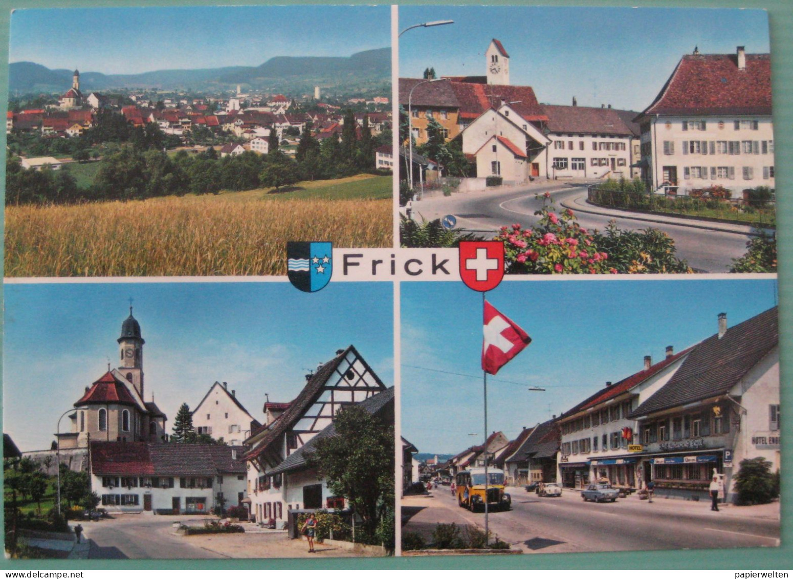 Frick (AG) - Mehrbildkarte / Autobus, Omnibus, Hotel - Autres & Non Classés