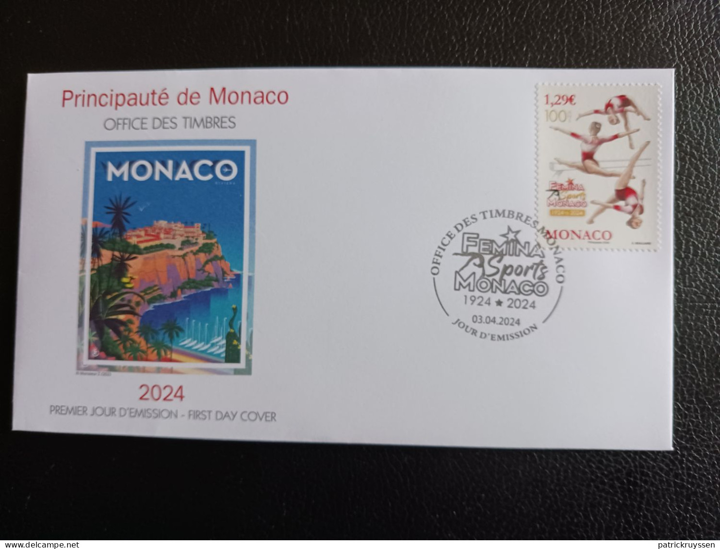 Monaco 2024 Centenary Of The Femina Sports 1924 Gymnastic Club Team 1v FDC PJ - Ongebruikt