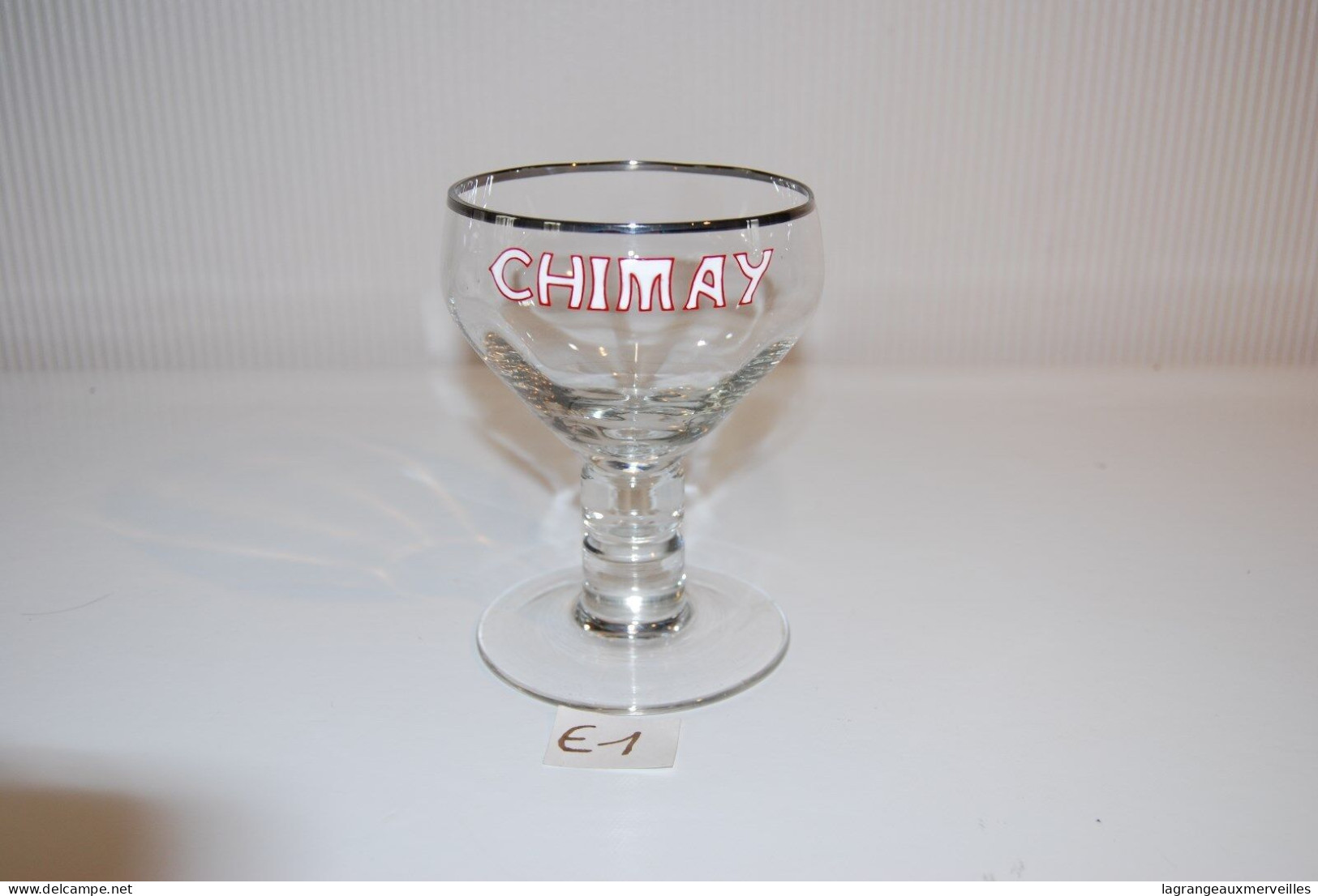 E1 Ancien Verre Chimay EMAILLE !!! Collector - Bicchieri