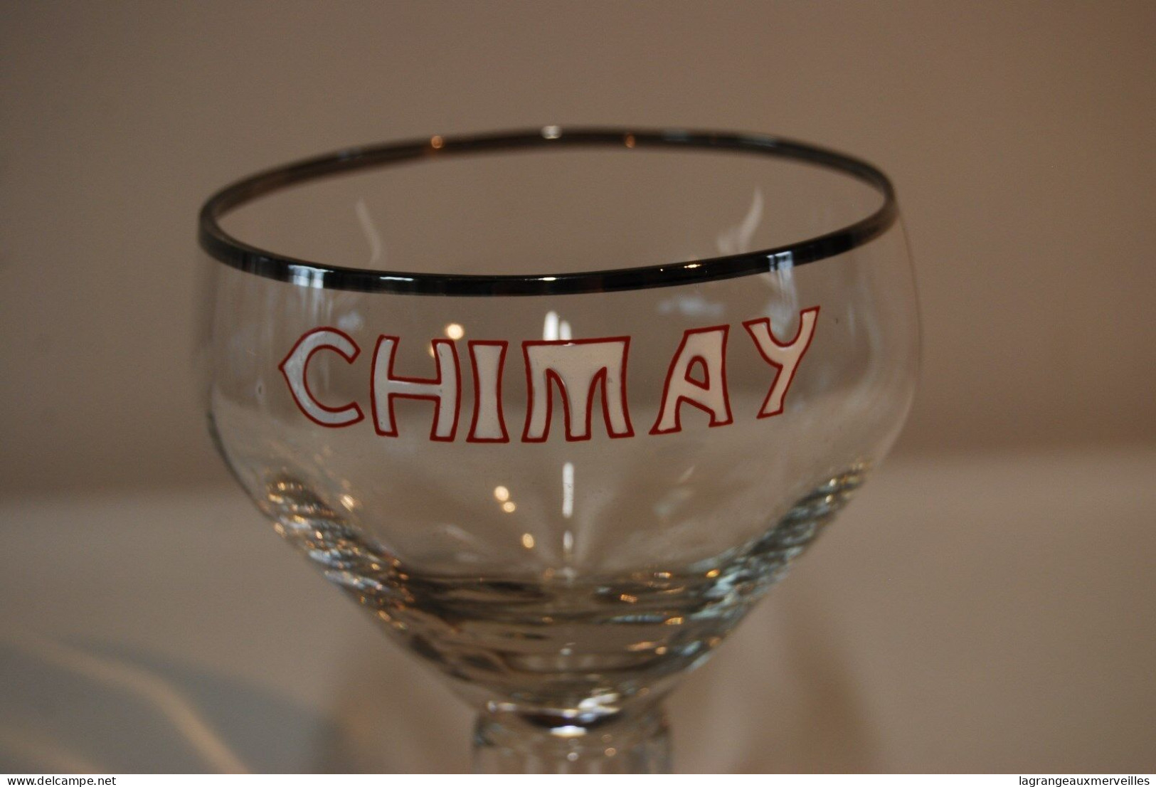 E1 Ancien Verre Chimay EMAILLE !!! Collector - Vasos