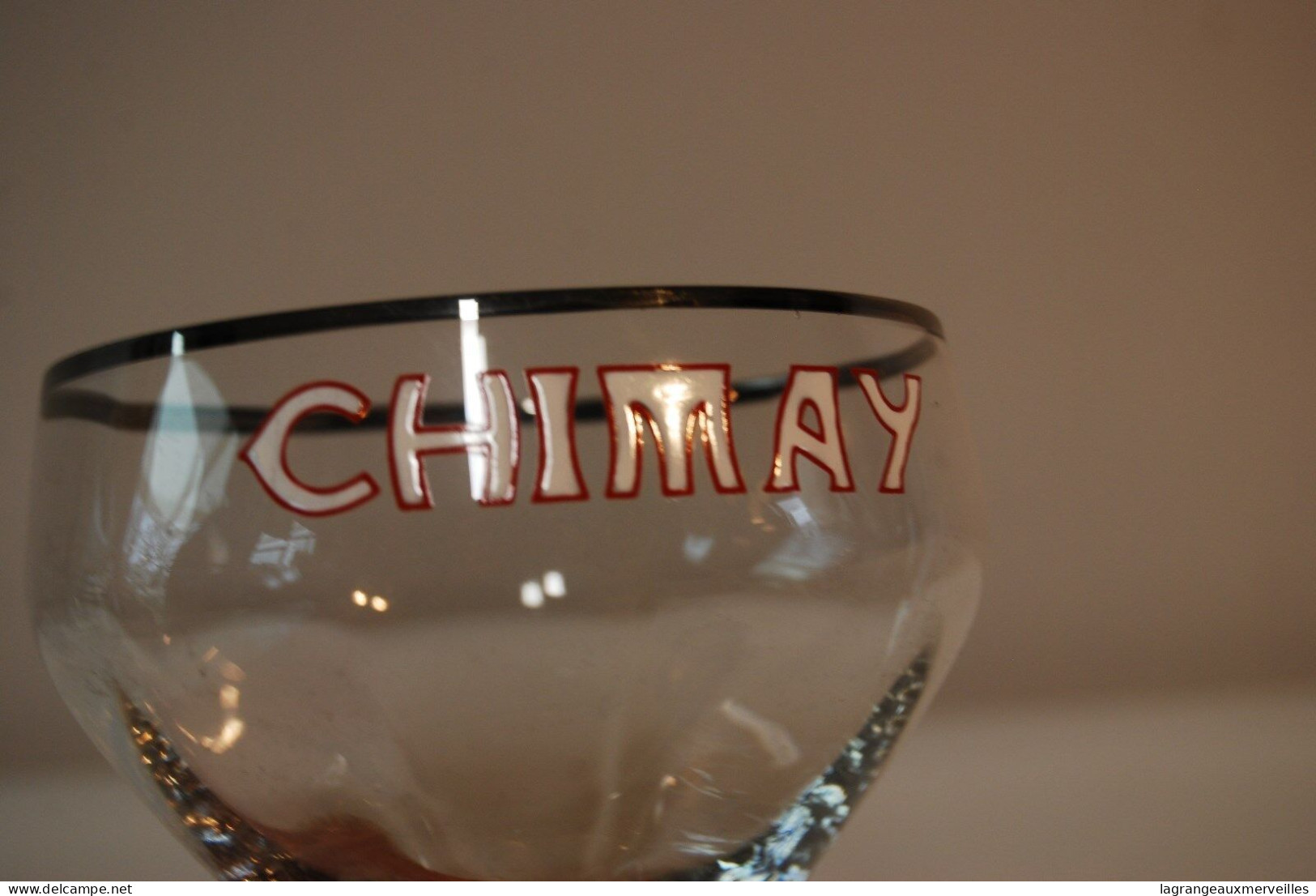 E1 Ancien Verre Chimay EMAILLE !!! Collector - Bicchieri