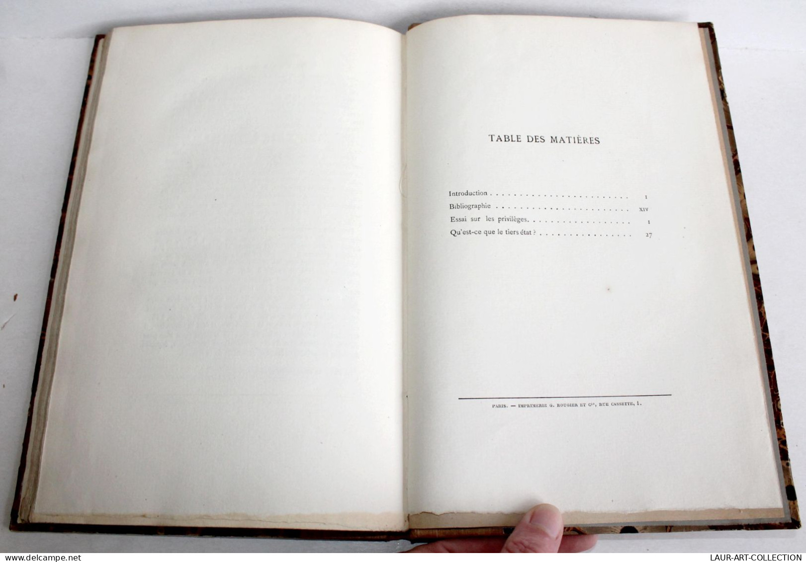 QU'EST CE QUE LE TIERS ETAT ? Par E. SIEYES + ESSAI PRIVILEGES Par CHAMPION 1888 / ANCIEN LIVRE XIXe SIECLE (2603.132) - 1801-1900