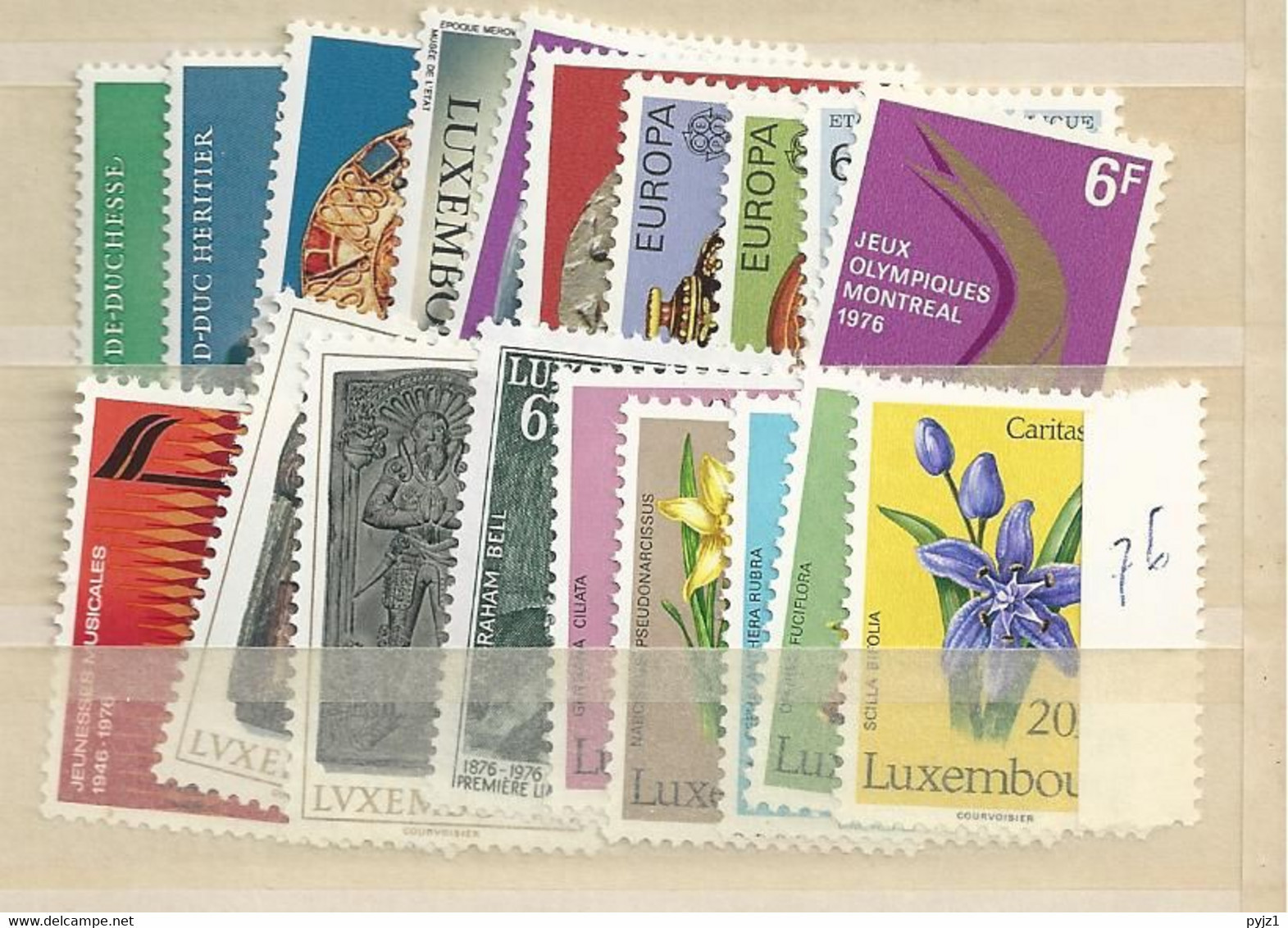 1976 MNH Luxemburg Year Complete According To Michel, Postfris** - Años Completos