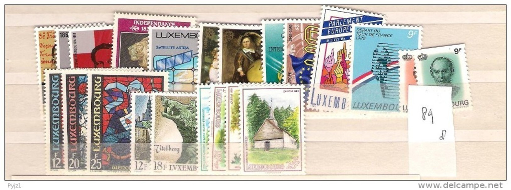 1989 MNH Luxemburg Year Complete According To Michel, Postfris - Volledige Jaargang