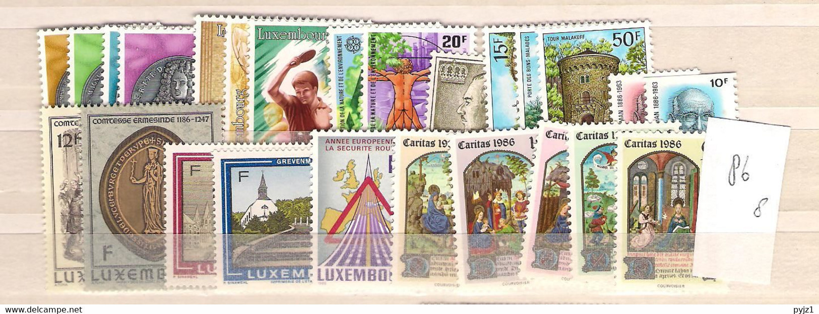 1986 MNH Luxemburg Year Complete According To Michel, Postfris** - Annate Complete