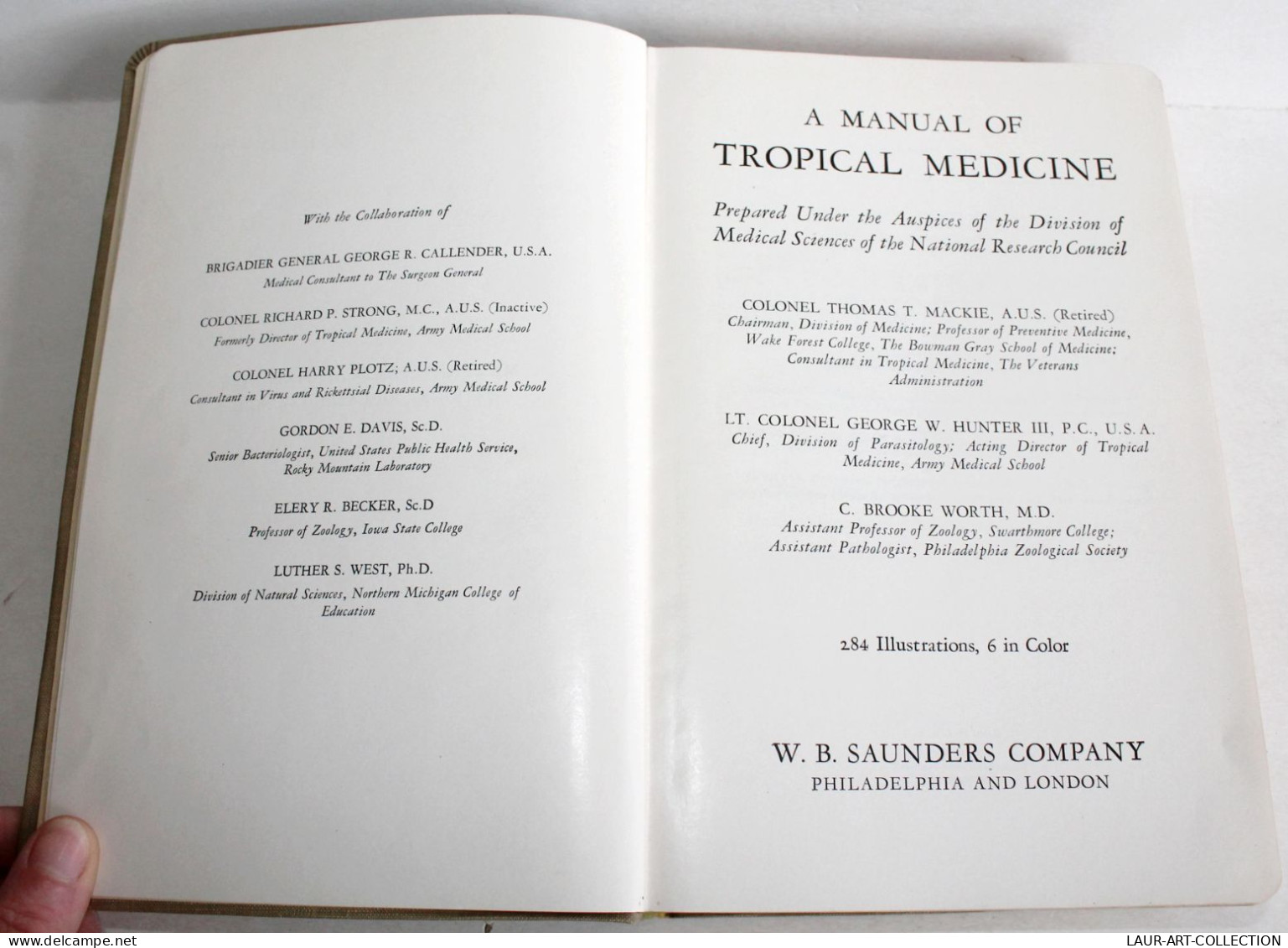 MEDECINE MILITAIRE! MANUAL OF TROPICAL MEDICINE / MACKIE.. 284 ILLUSTRATION 1945 / ANCIEN LIVRE XXe SIECLE (2603.133) - Santé