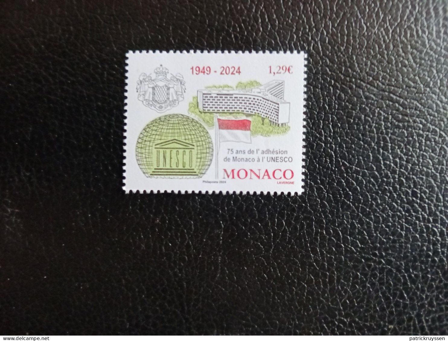 Monaco 2024 75 Years Membership In UNESCO 1949 Flag Coast Arm Buiding 1v Mnh - Nuovi