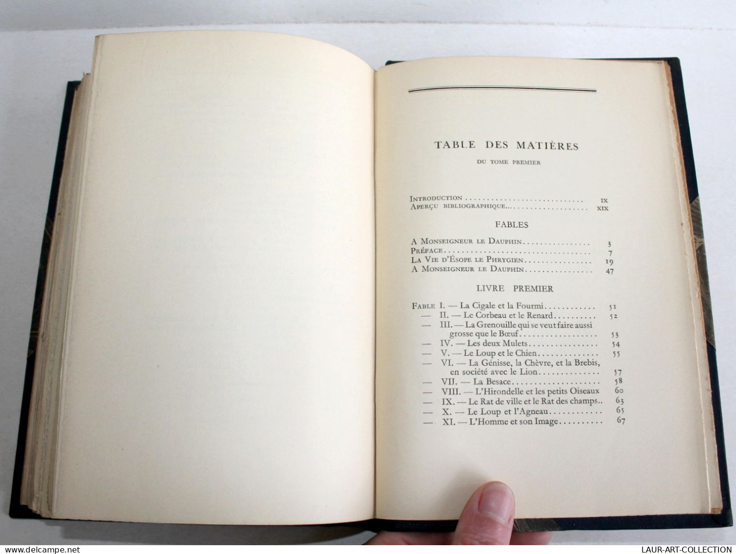 LA FONTAINE FABLES TEXTE INTEGRAL + TABLE CONCORDANCE De MICHAUT 1927 EX. NUMERO / ANCIEN LIVRE XXe SIECLE (2603.134) - 1901-1940