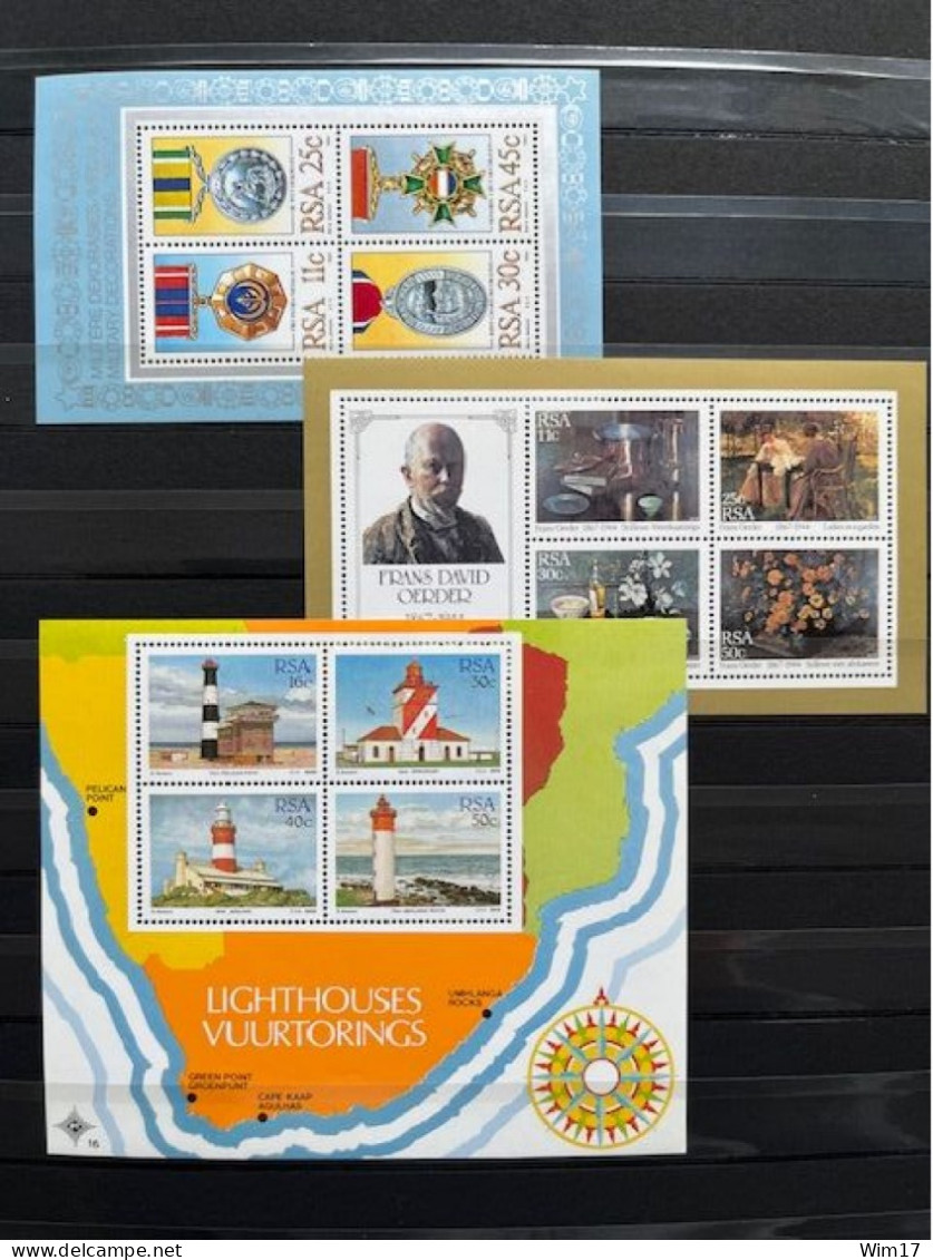 SOUTH AFRICA RSA 1976/1990 LOT OF 234 STAMPS + 16 SHEETS MINT NEVER HINGED ZUID AFRIKA